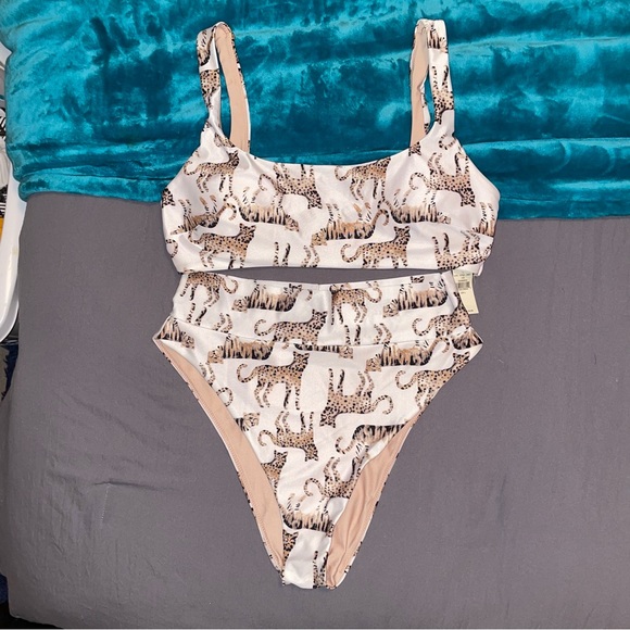 NWT Aerie leopard bikini set - Picture 3 of 5